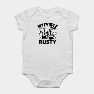 Castiel quote My people skills are rusty Baby Bodysuit